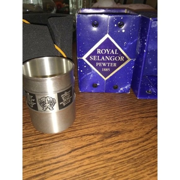 Pewter Royal Selangor Asian Zodicac Astrological mini 1885 cup with original box - Picture 1 of 7